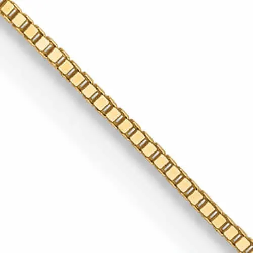 10k Yellow Gold .5 mm Baby Box Chain