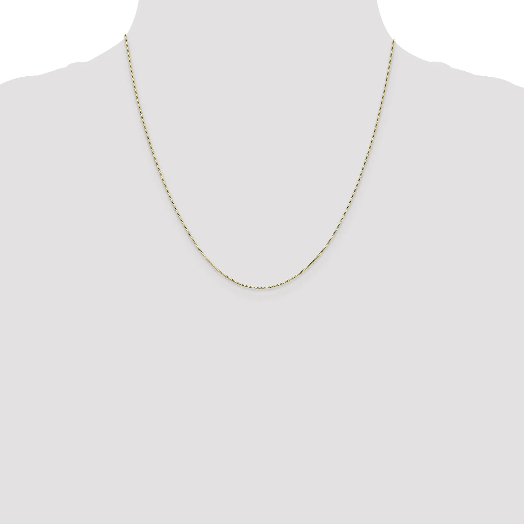 10k Yellow Gold .5 mm Baby Box Chain