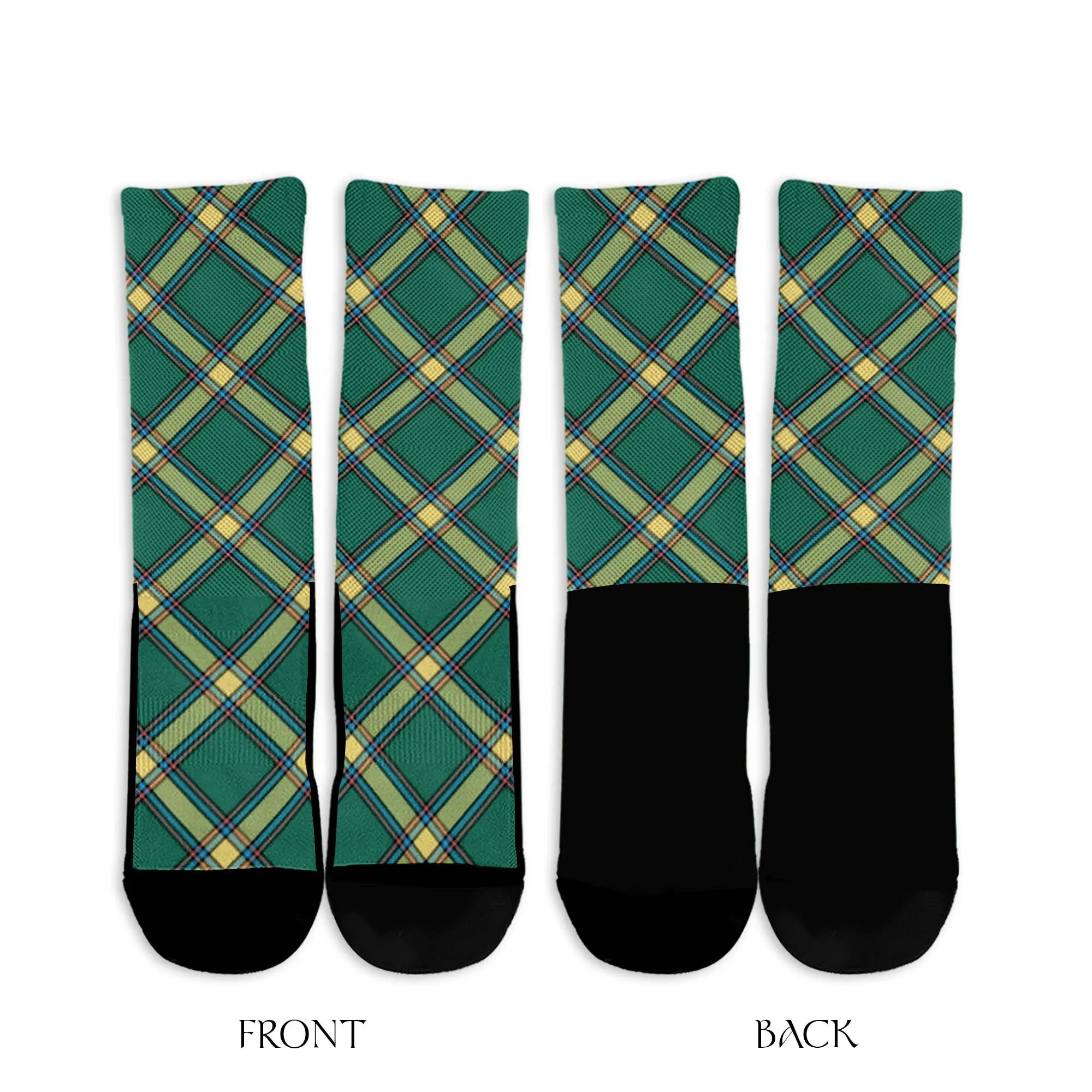 Alberta Province Canada Tartan Crew Socks Cross Tartan Style