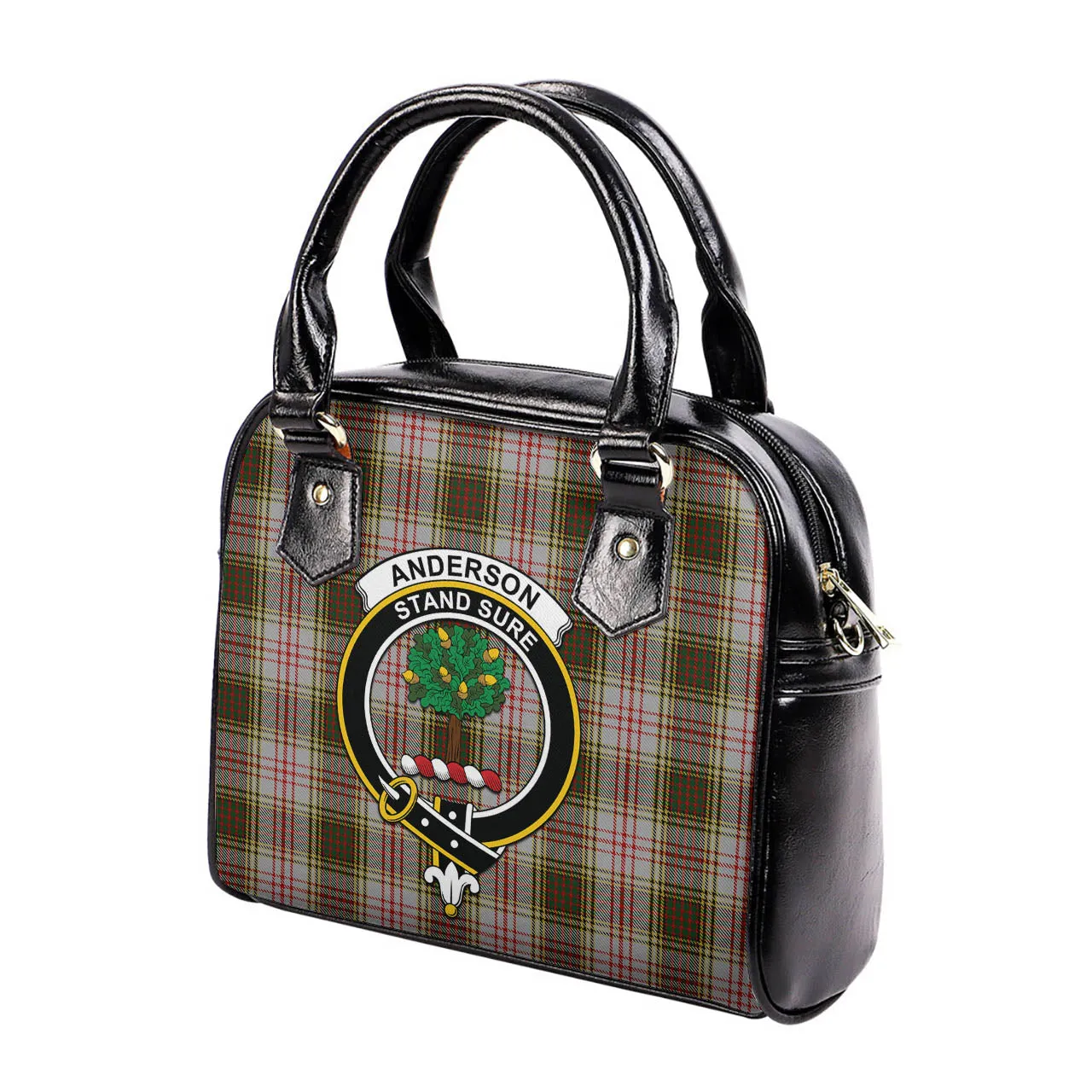 Anderson Dress Tartan Shoulder Handbags with Family Crest