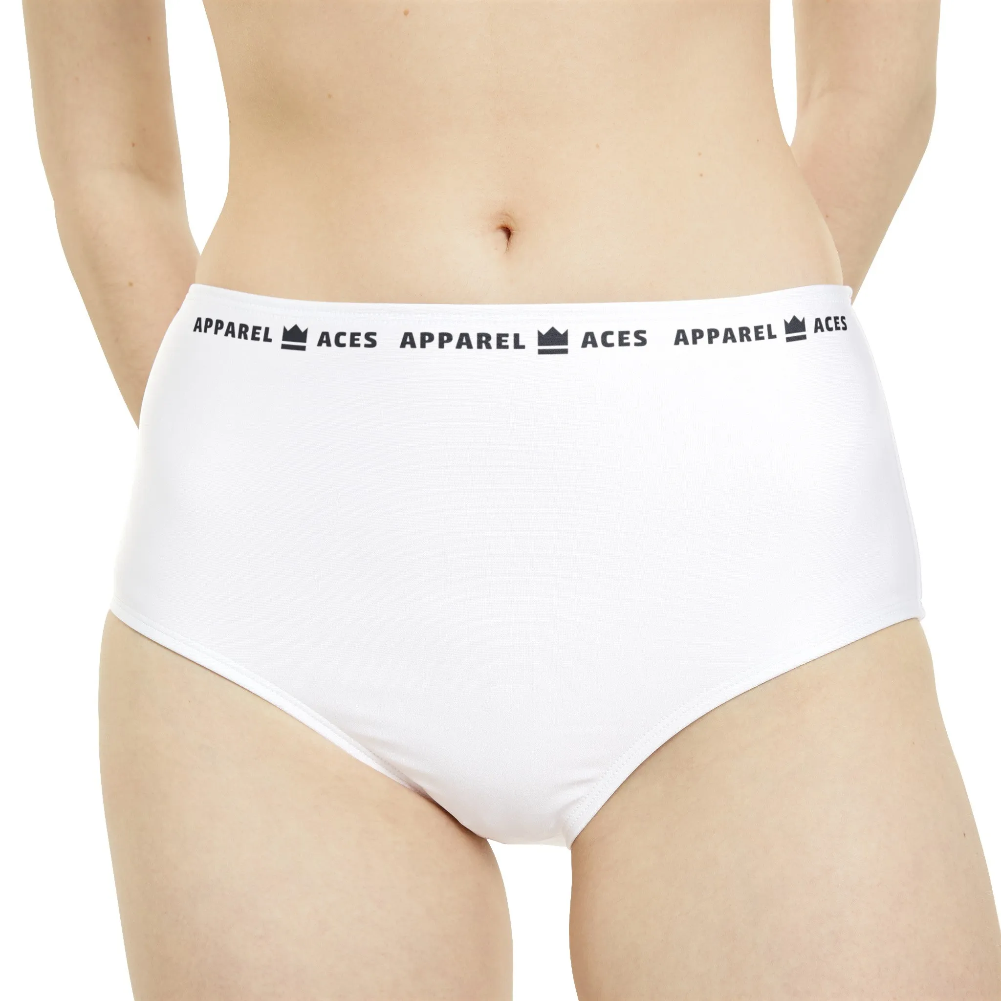 Apparel Aces High-Waist Bikini Bottom (AOP)