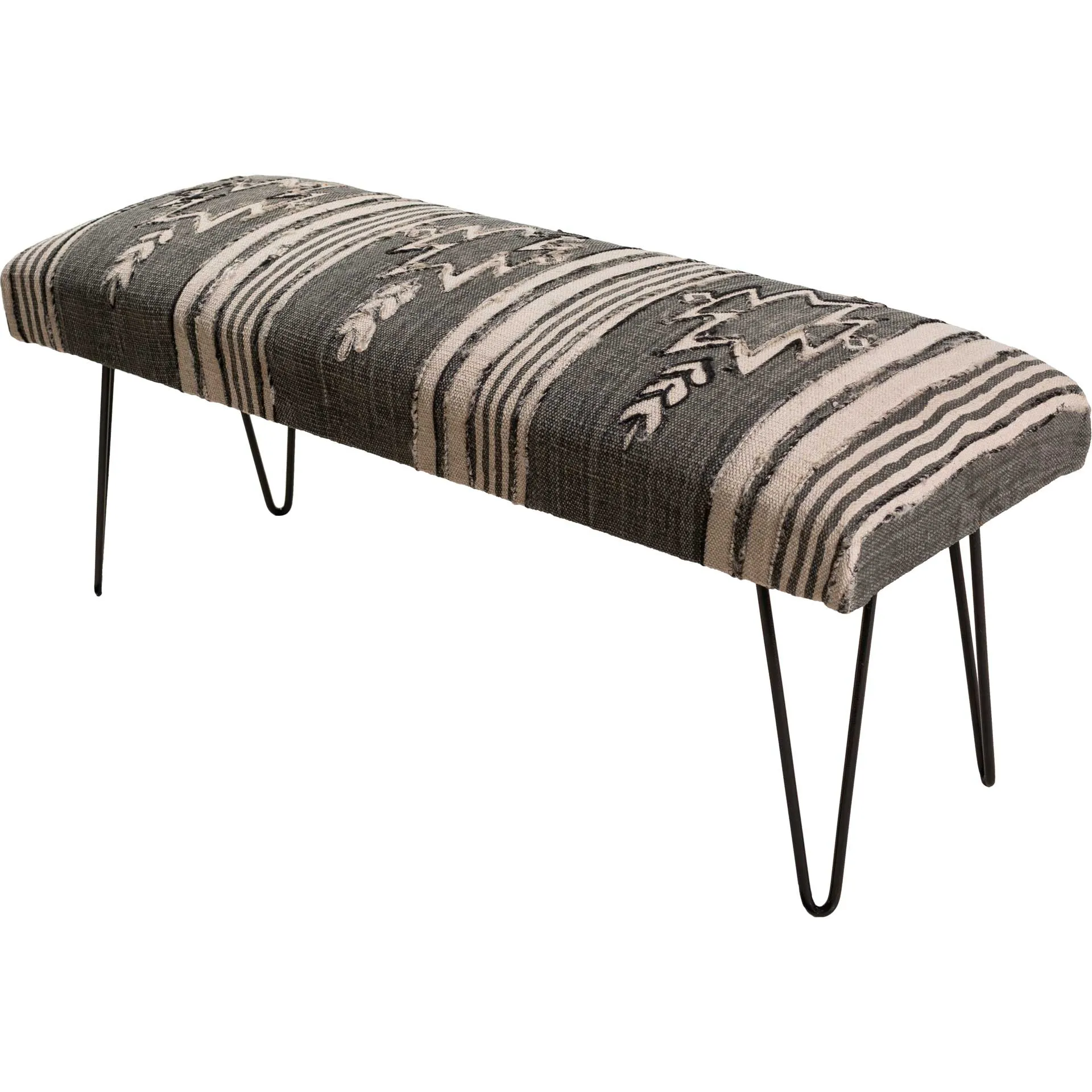 Benny Bench Charcoal/Medium Gray/Black