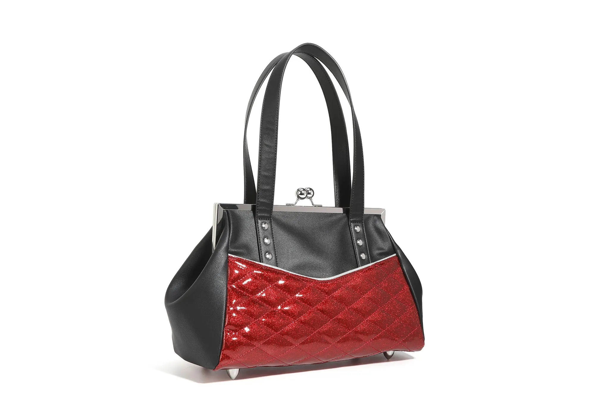 Black & Red Rum Sparkle Femme Fatale Kiss Lock