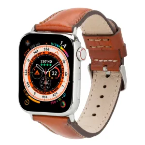 Classic Band for Apple Watch 40mm / 41mm, Burnished Tan, Silver Hardware