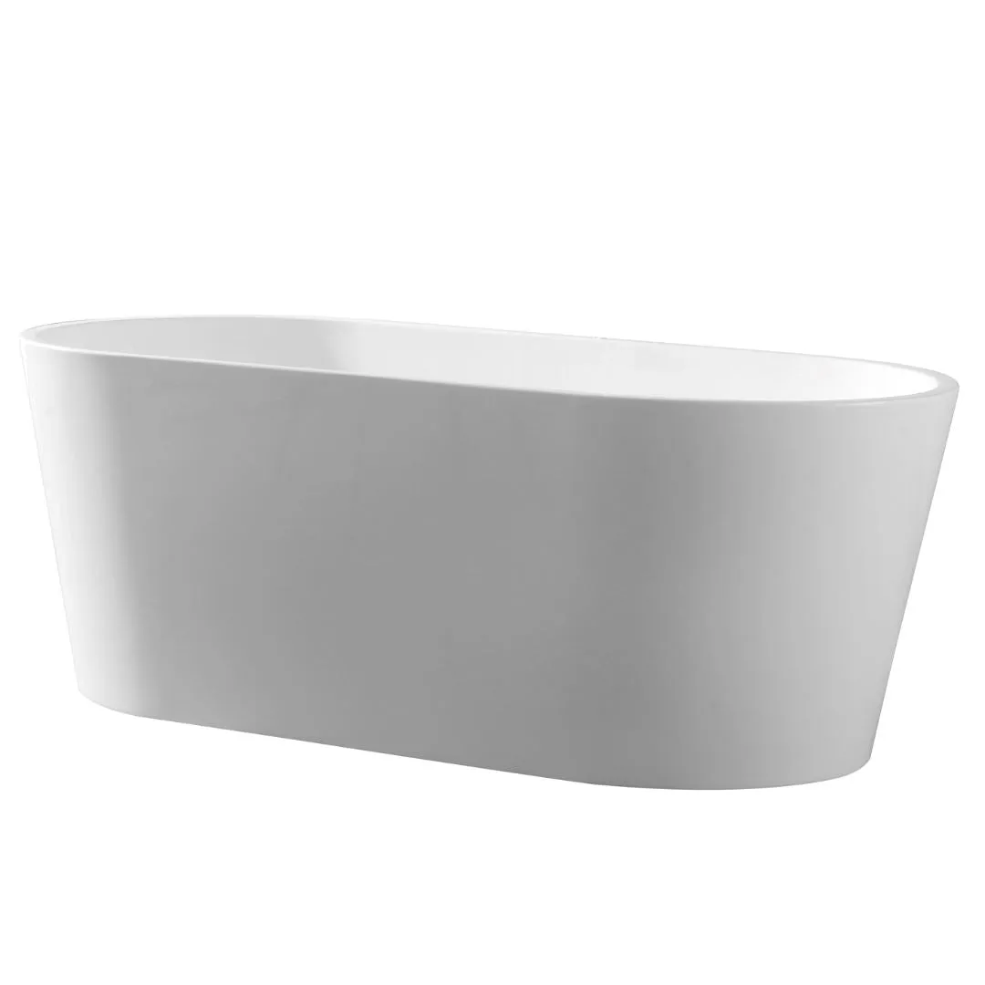 CORA 1500mm Oval Freestanding Bath Gloss White