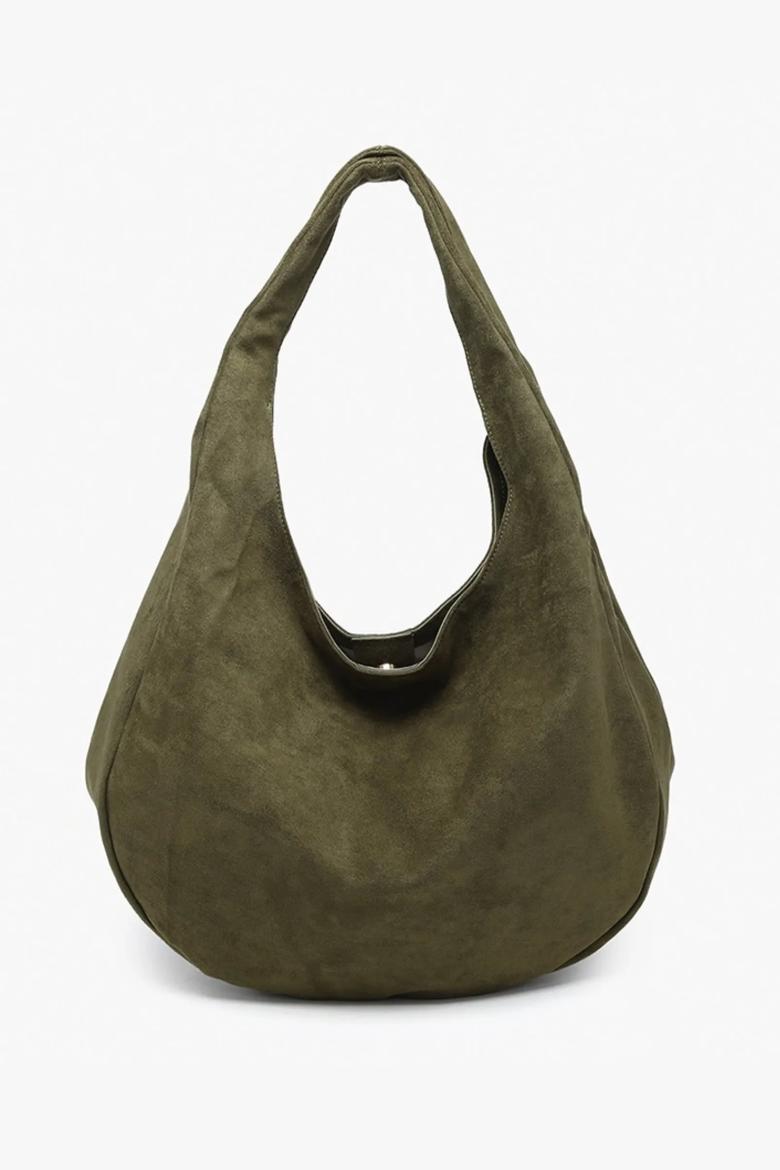 Cute And Practical Faux Suede Slouchy Shoulder Bag