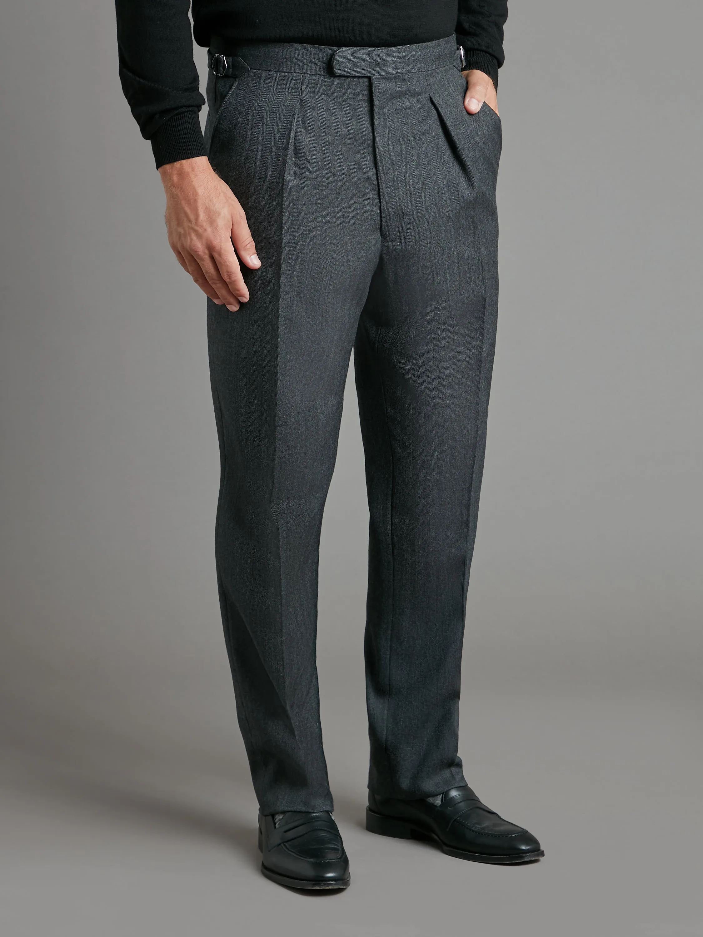 Eaton Suit - Grey Herringbone