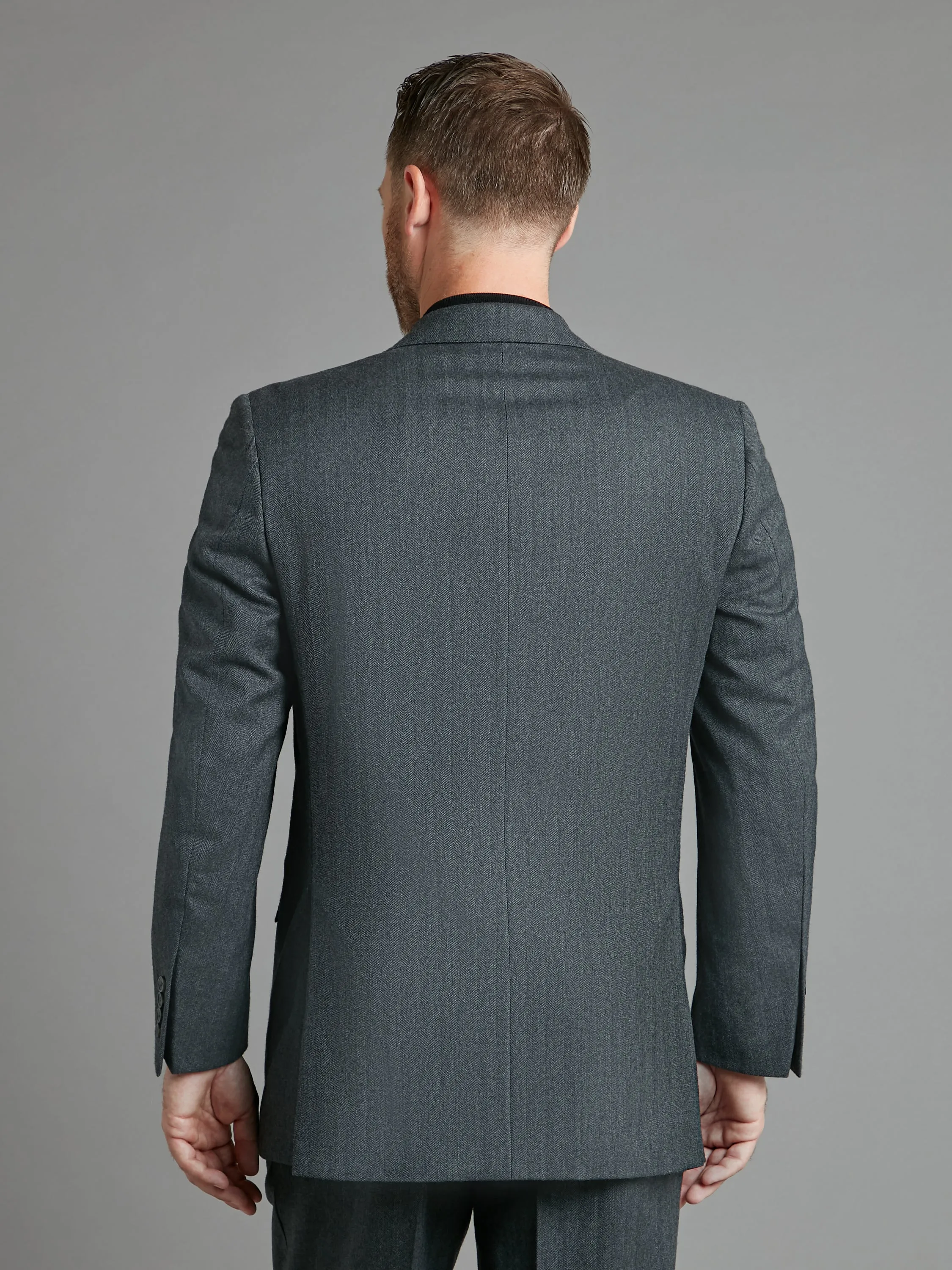 Eaton Suit - Grey Herringbone