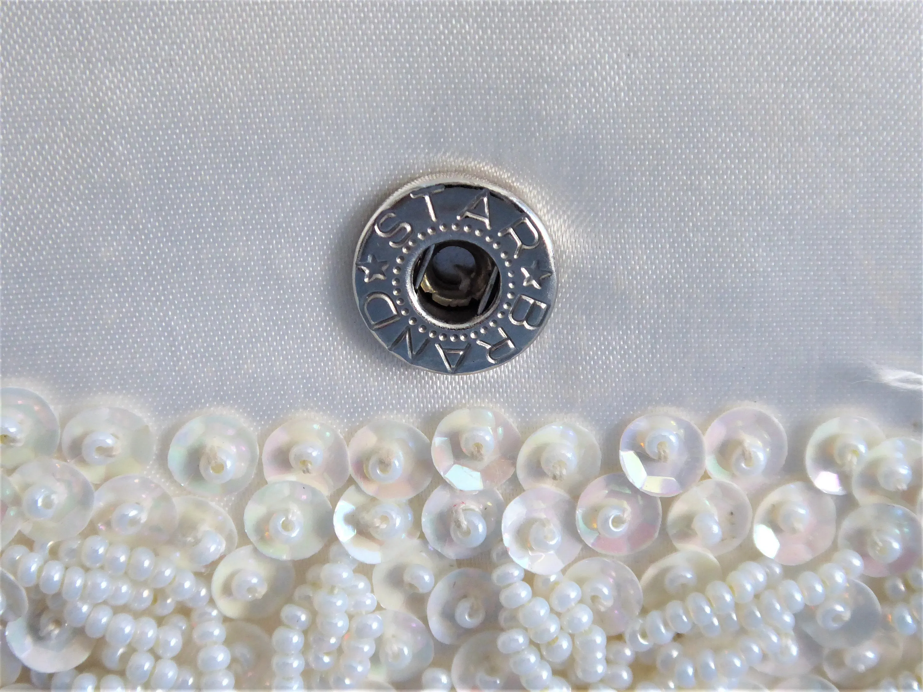 Elegant Pearl Beaded Clutch Purse Retro 1950-1960s Hong Kong Tea Party Hand Made