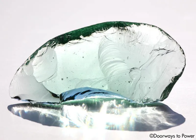 Ethereal Mint Andara Crystal Sculpture 'Sacred Resonance'