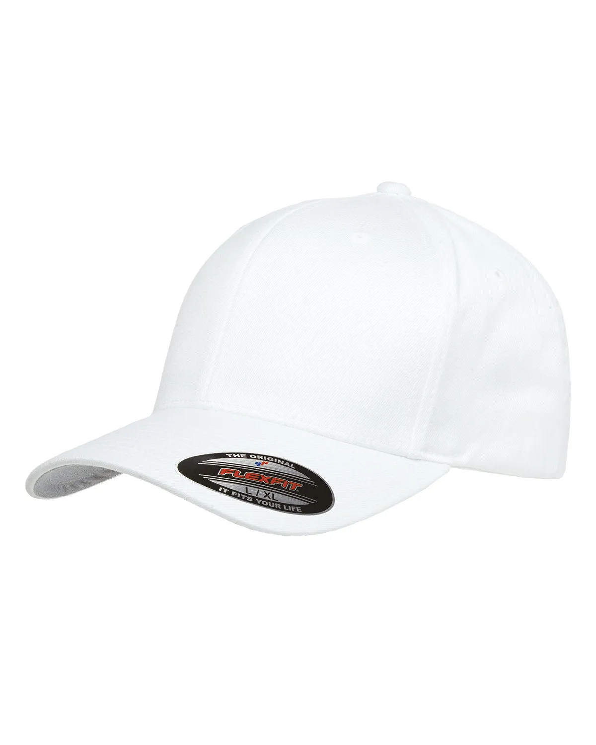 Flexfit Wooly 6-Panel Branded Caps, White