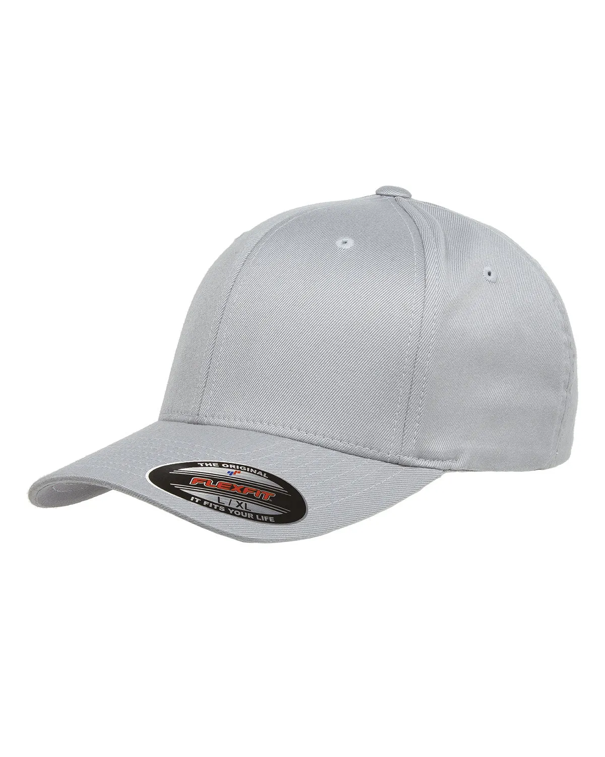 Flexfit Wooly 6-Panel Custom Caps, Silver