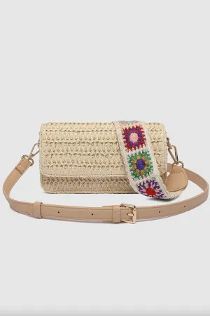 Freya Raffia Crossbody Bag | Natural