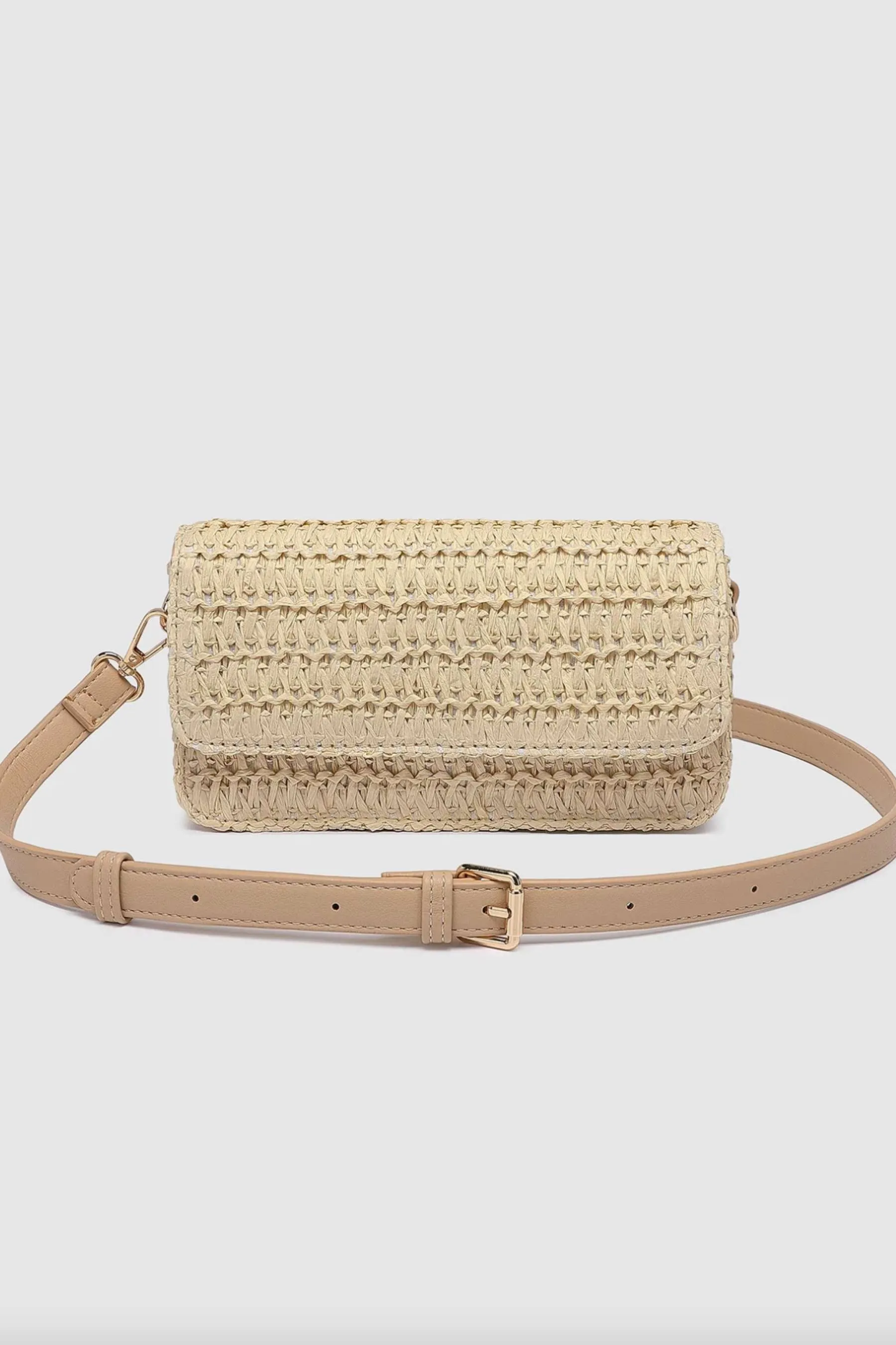 Freya Raffia Crossbody Bag | Natural