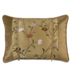 Gabrielle Gold Floral Pillow Cover 16x22