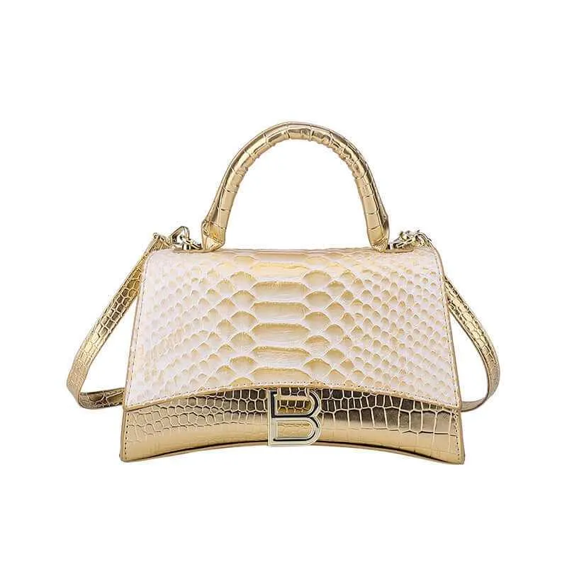 Glow Chic's Snake Pattern B Word Handbag