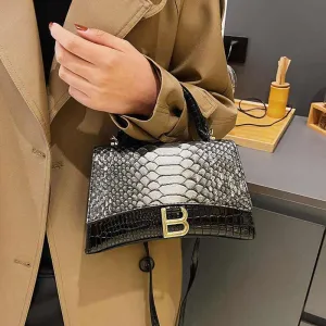 Glow Chic's Snake Pattern B Word Handbag