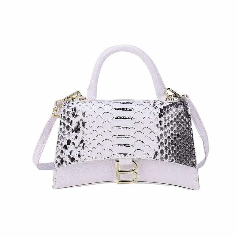 Glow Chic's Snake Pattern B Word Handbag