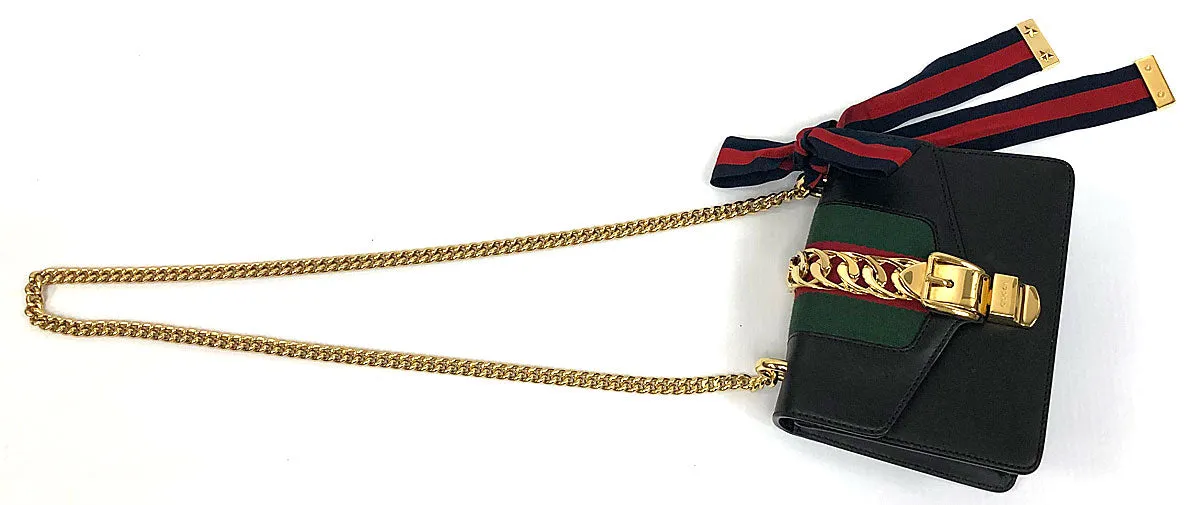 Gucci Sylvie Mini Leather Shoulder Bag