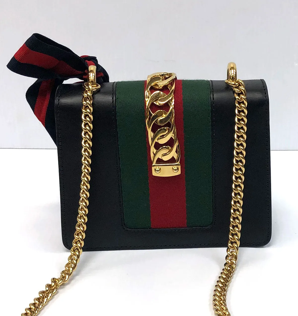 Gucci Sylvie Mini Leather Shoulder Bag