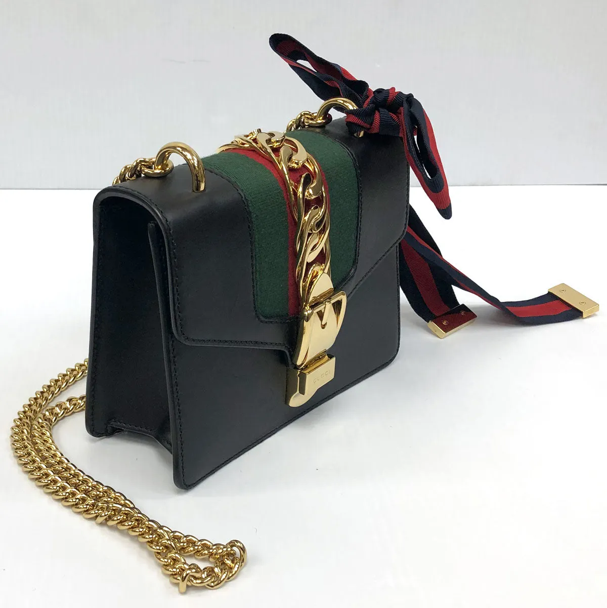 Gucci Sylvie Mini Leather Shoulder Bag