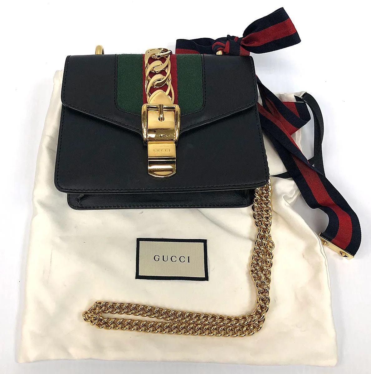 Gucci Sylvie Mini Leather Shoulder Bag