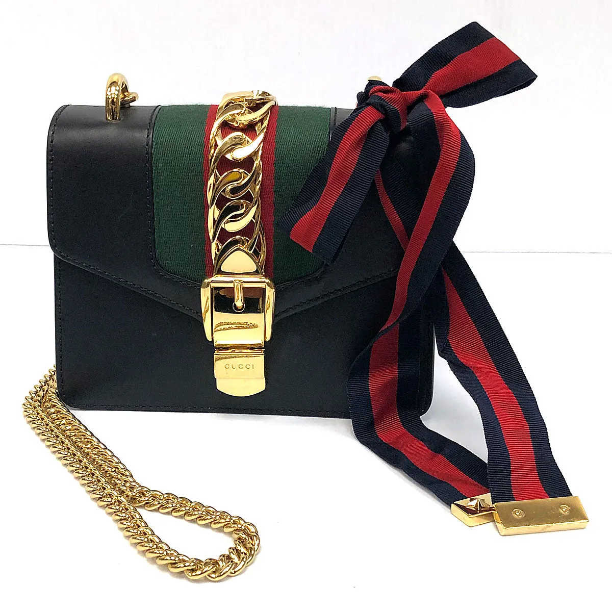 Gucci Sylvie Mini Leather Shoulder Bag