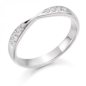 Harmony Collection 0.15ct Round Brilliant 3mm Half Eternity Ring