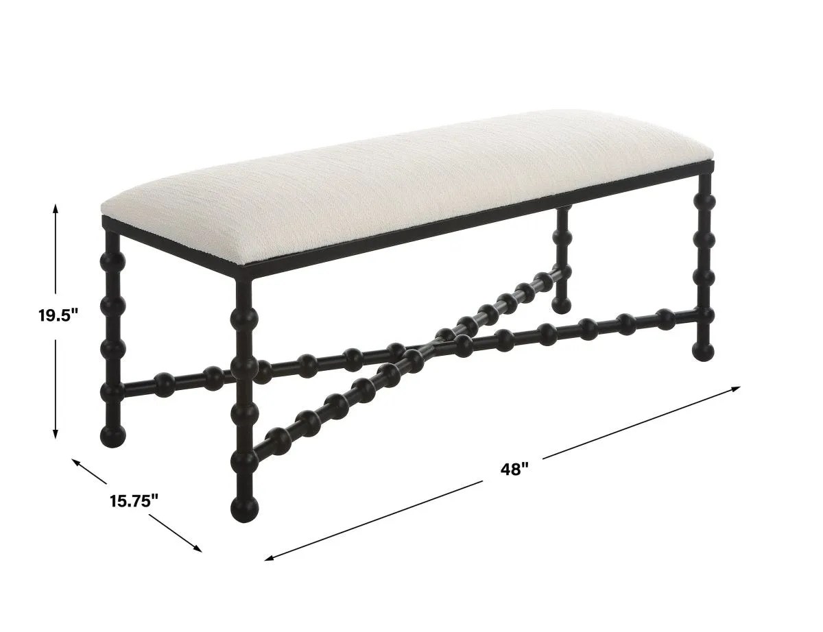 Iron Drops Cushioned Bench