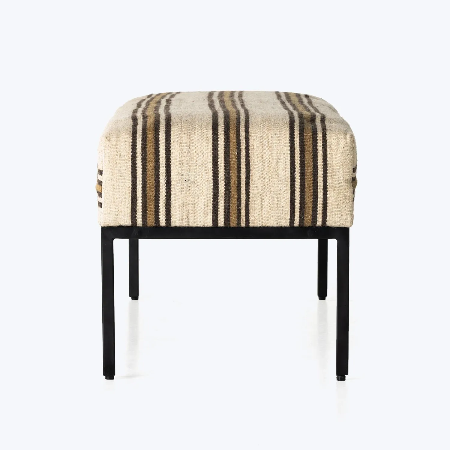 Kilim Upholstered Accent Bench