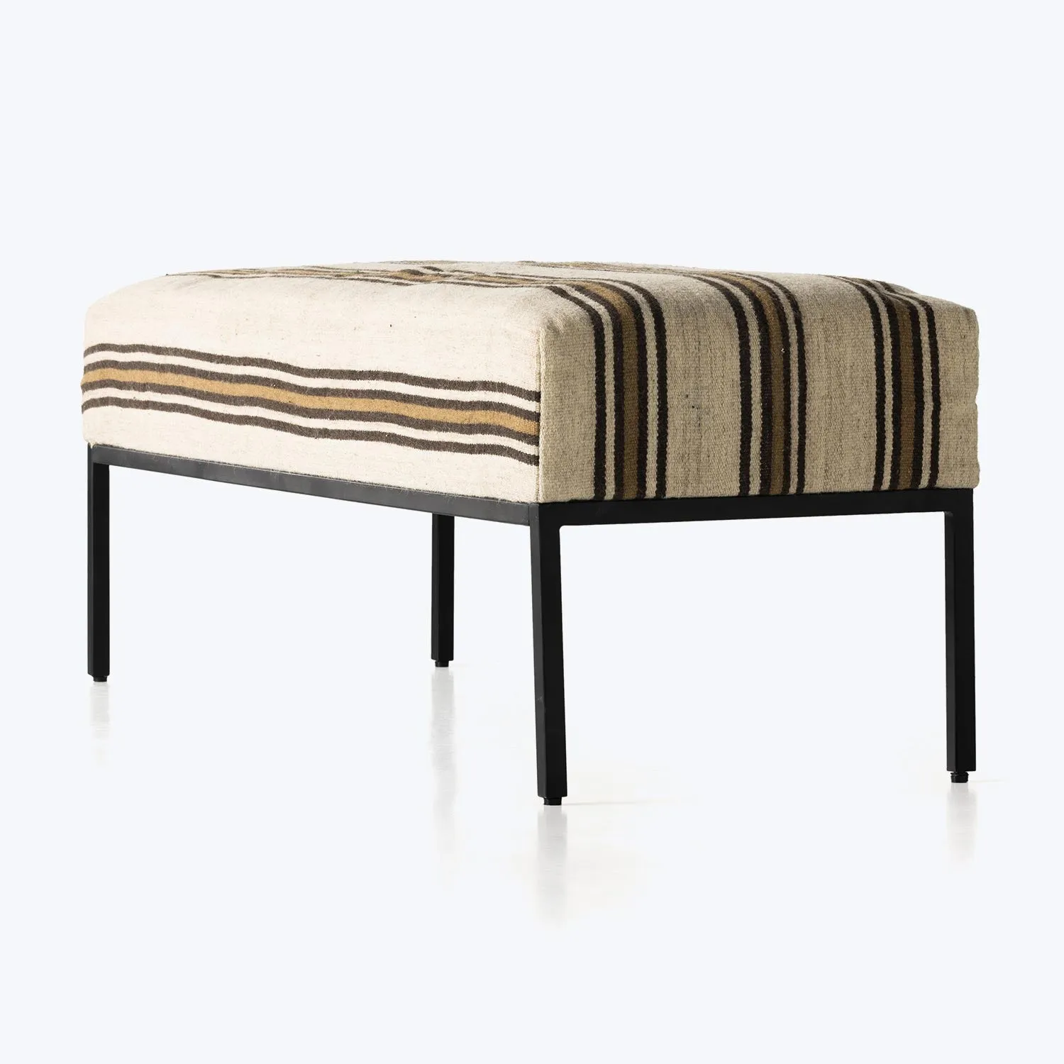 Kilim Upholstered Accent Bench