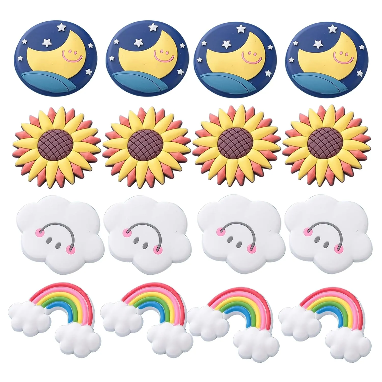 Kuber Industries Cute Sky Shape Fridge Magnets|Home Décor|Best Souvenir Gift|Pack of 16|Multi|