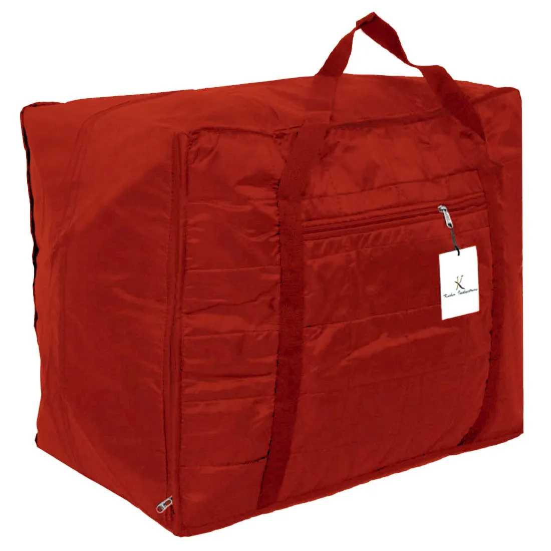 Kuber Industries Parachute 2 Pieces Jumbo Attachi Bag Travel Handbag Storage Carrying Bag, Blanket Cover, Duffle, Travel Multi-Purpose Bag (Red & Maroon) CTKTC134708