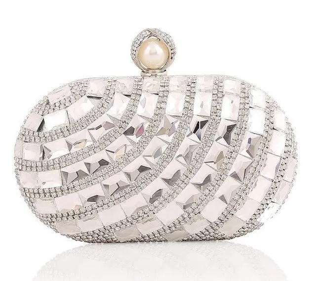 Luxy Moon Rhinestone Evening Bag Crystal Clutch