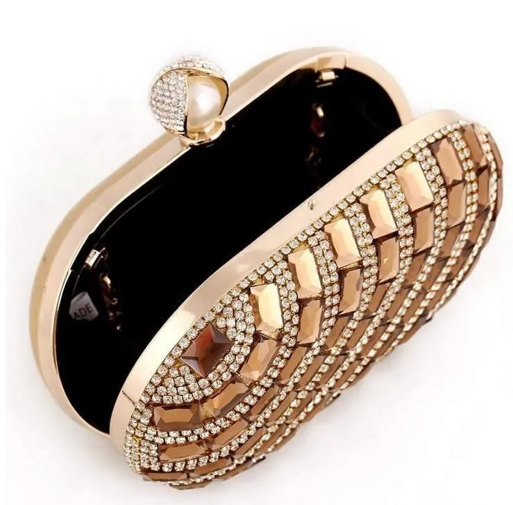 Luxy Moon Rhinestone Evening Bag Crystal Clutch