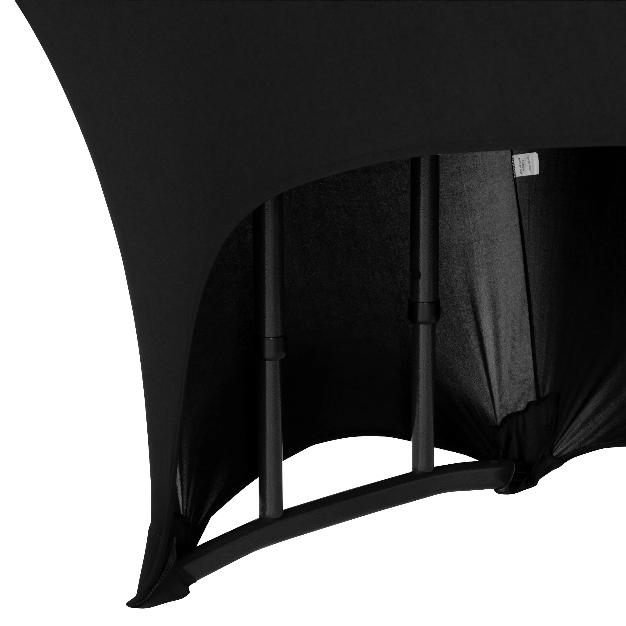 Open Back Stretch Spandex Table Cover 8 FT Rectangular - Black