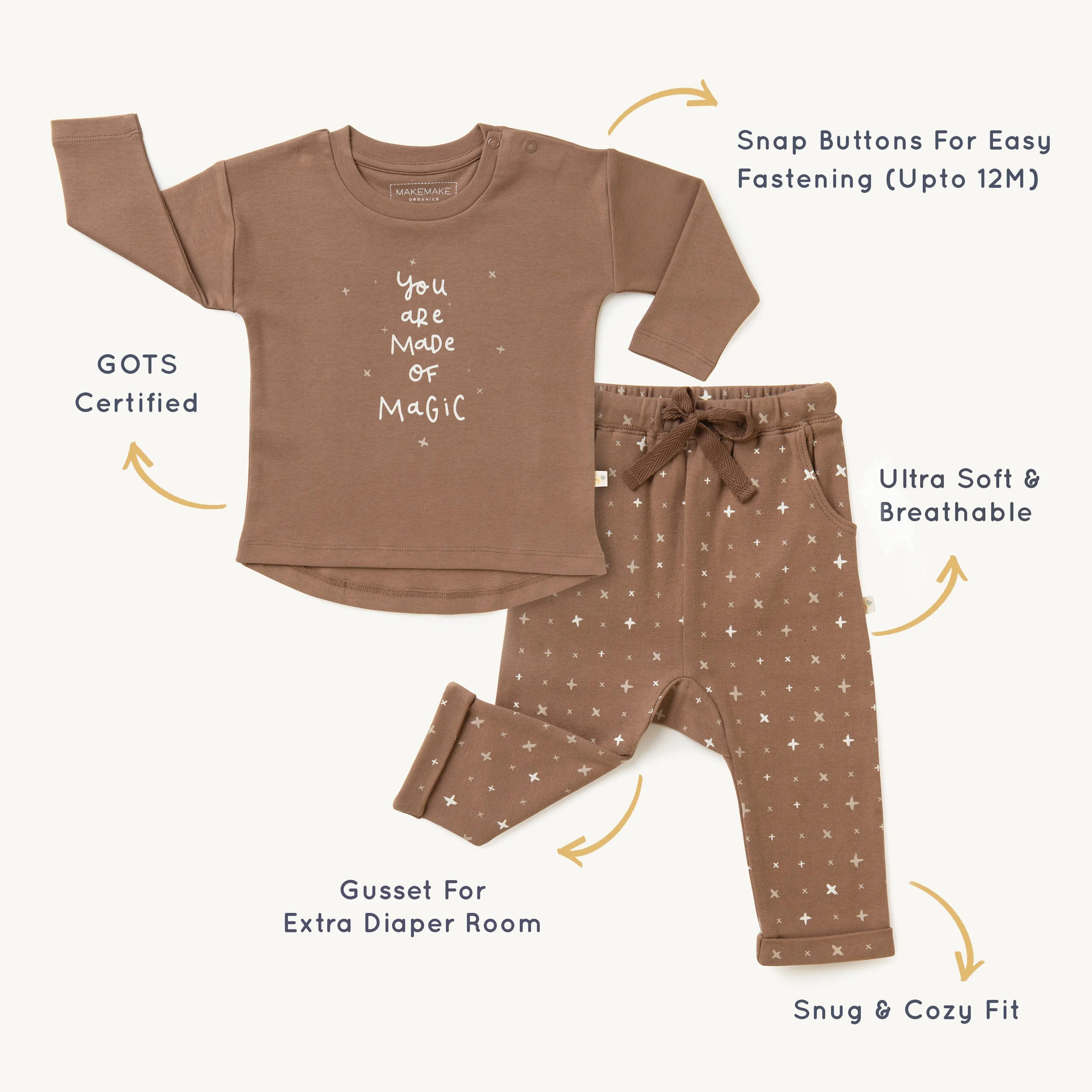 Organic Kids T-Shirt & Pant Set - Magic