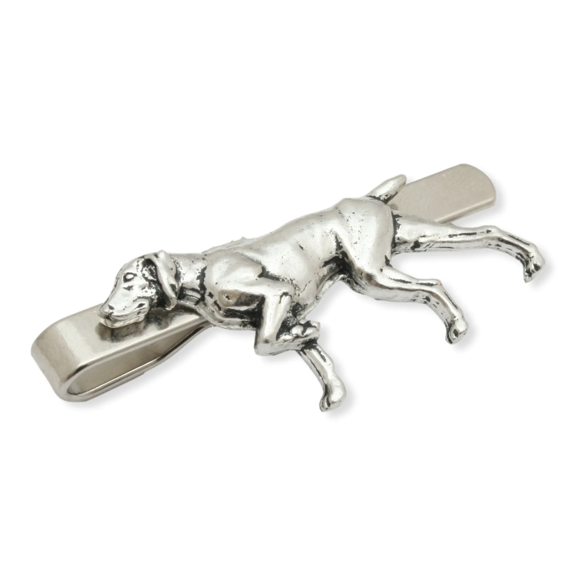 Pewter Pointer Gundog Tie Slide