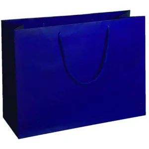 Purple Matte Rope Handle Euro-Tote Shopping Bags - 16.0 x 6.0 x 12.0