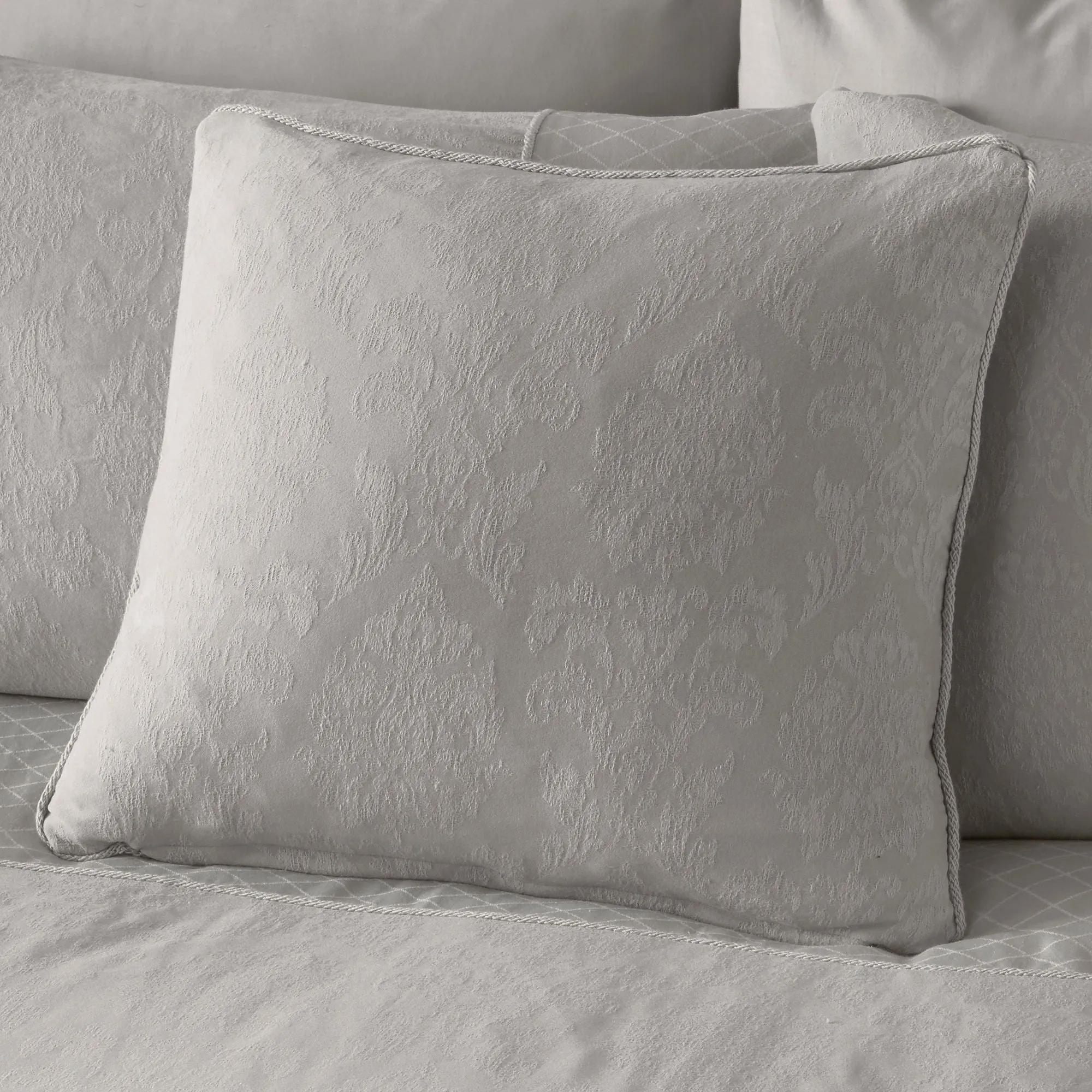 Rosana Cushion by Dreams & Drapes Woven in Silver 43 x 43cm