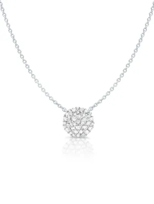 Round Cluster Necklace in Platinum