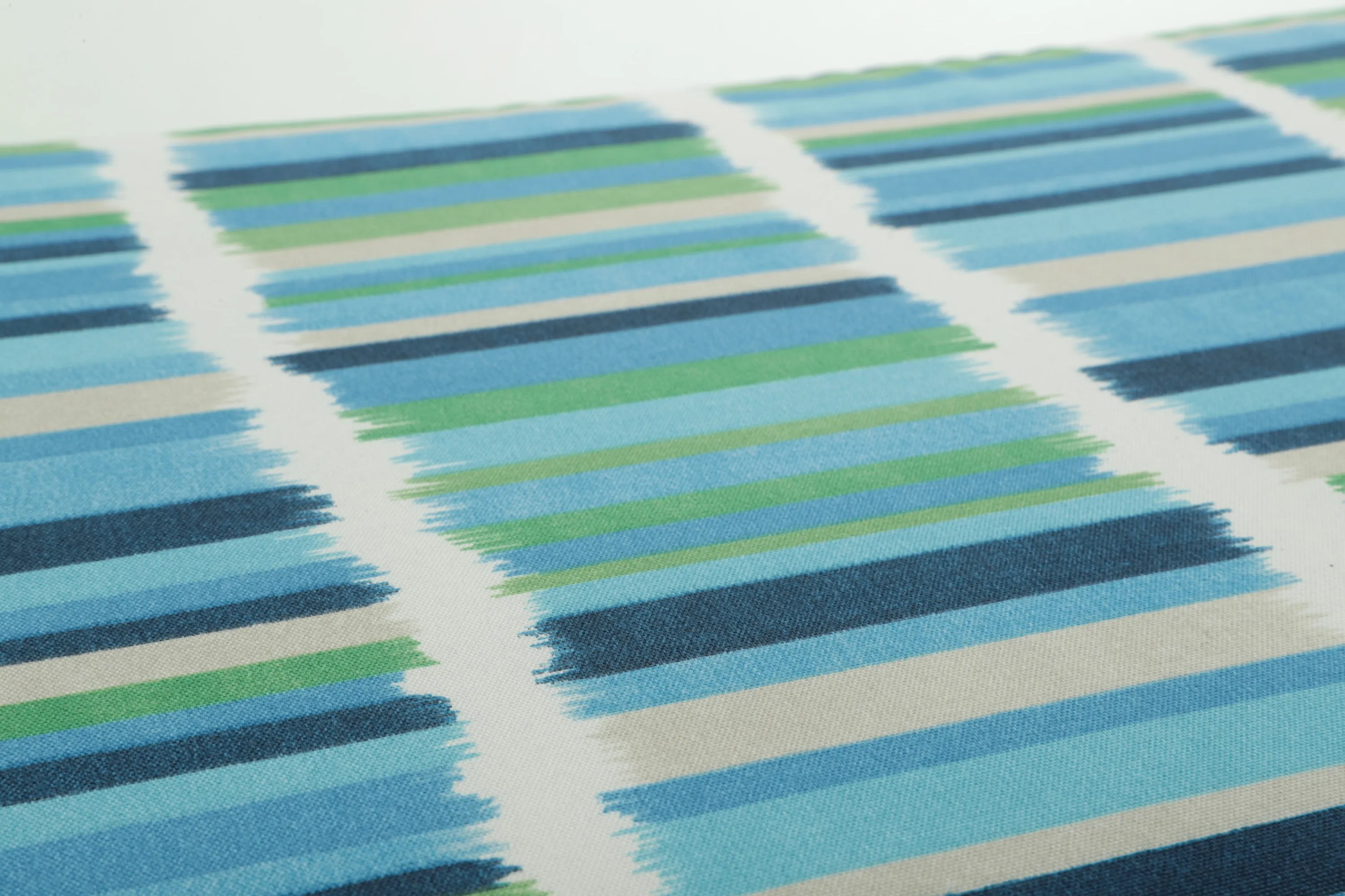 Solar Stripe Azure Squared Corners Chair Cushion