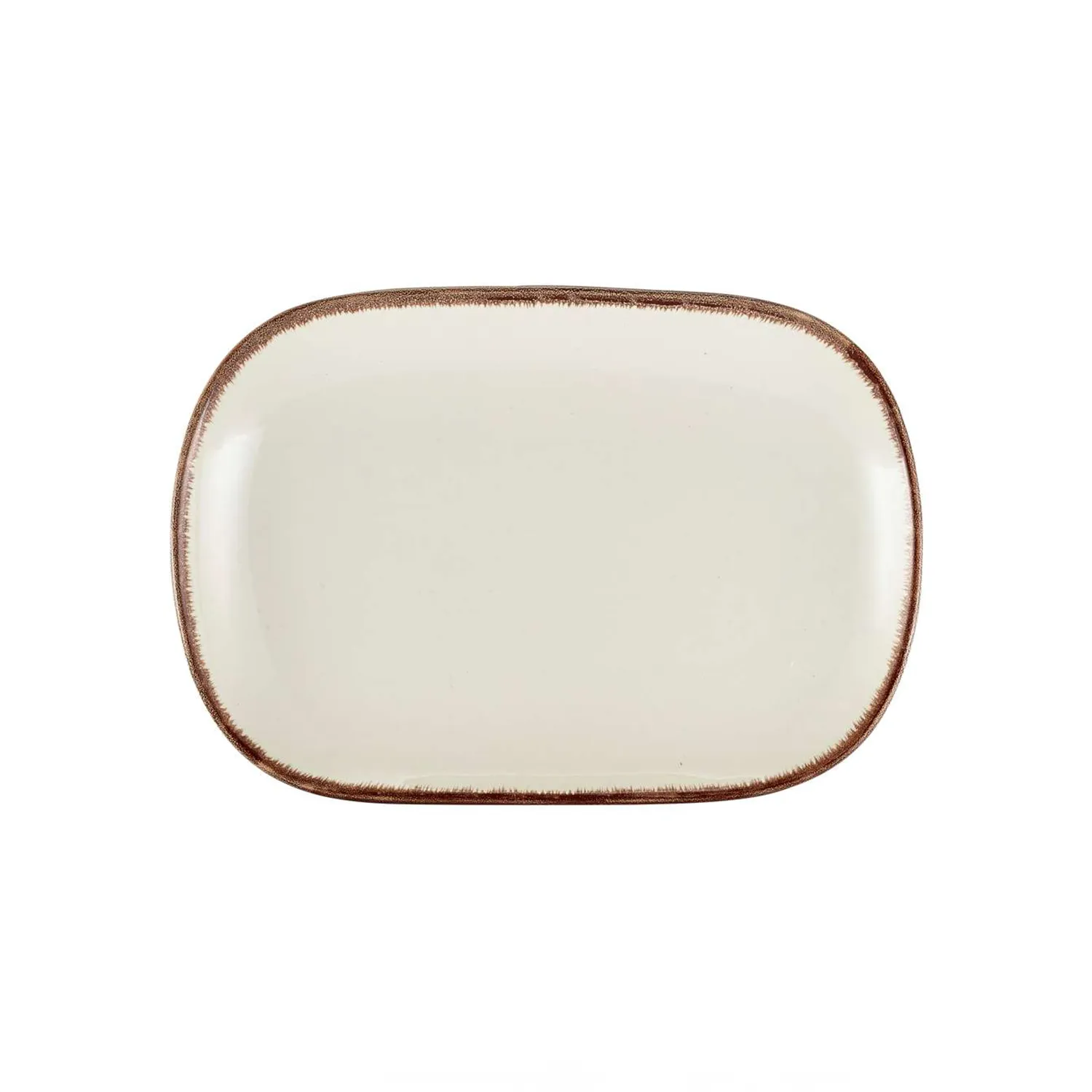 Terra Stoneware Sereno Brown Rectangular Plate 24 x 16.5cm Pack 12