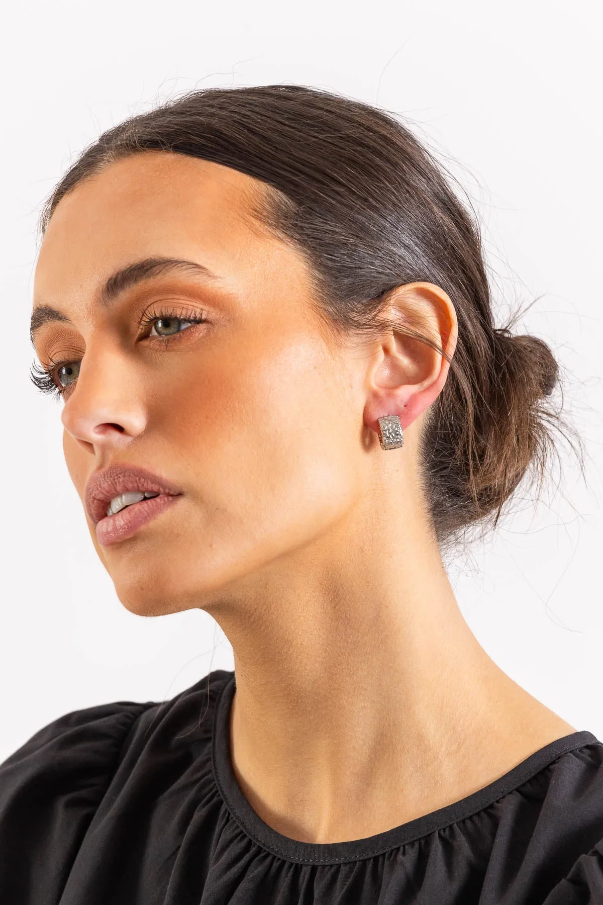 Textured Small Hoop Earrings