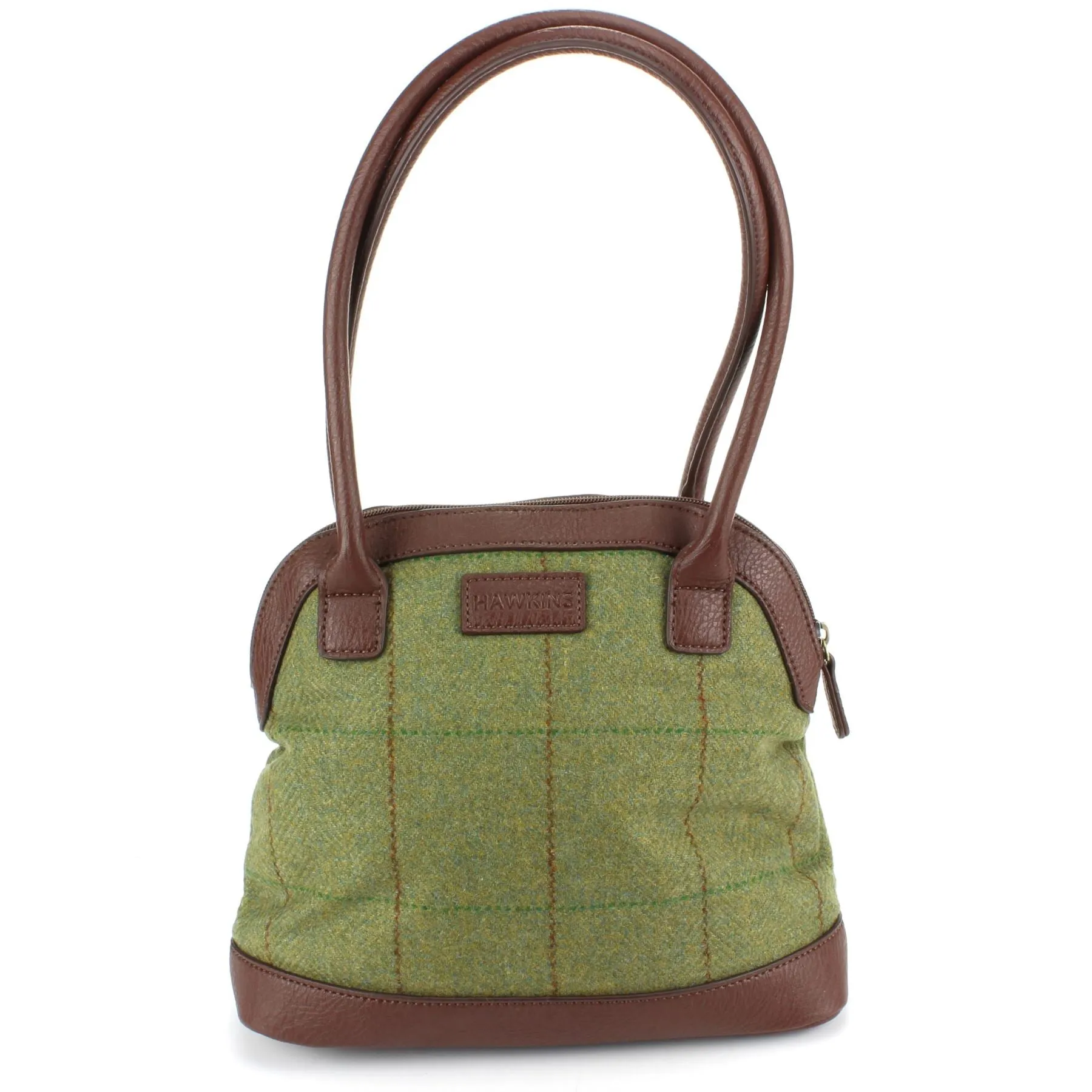 Tweed Shopper Tote Bag Handbag - Mid Green