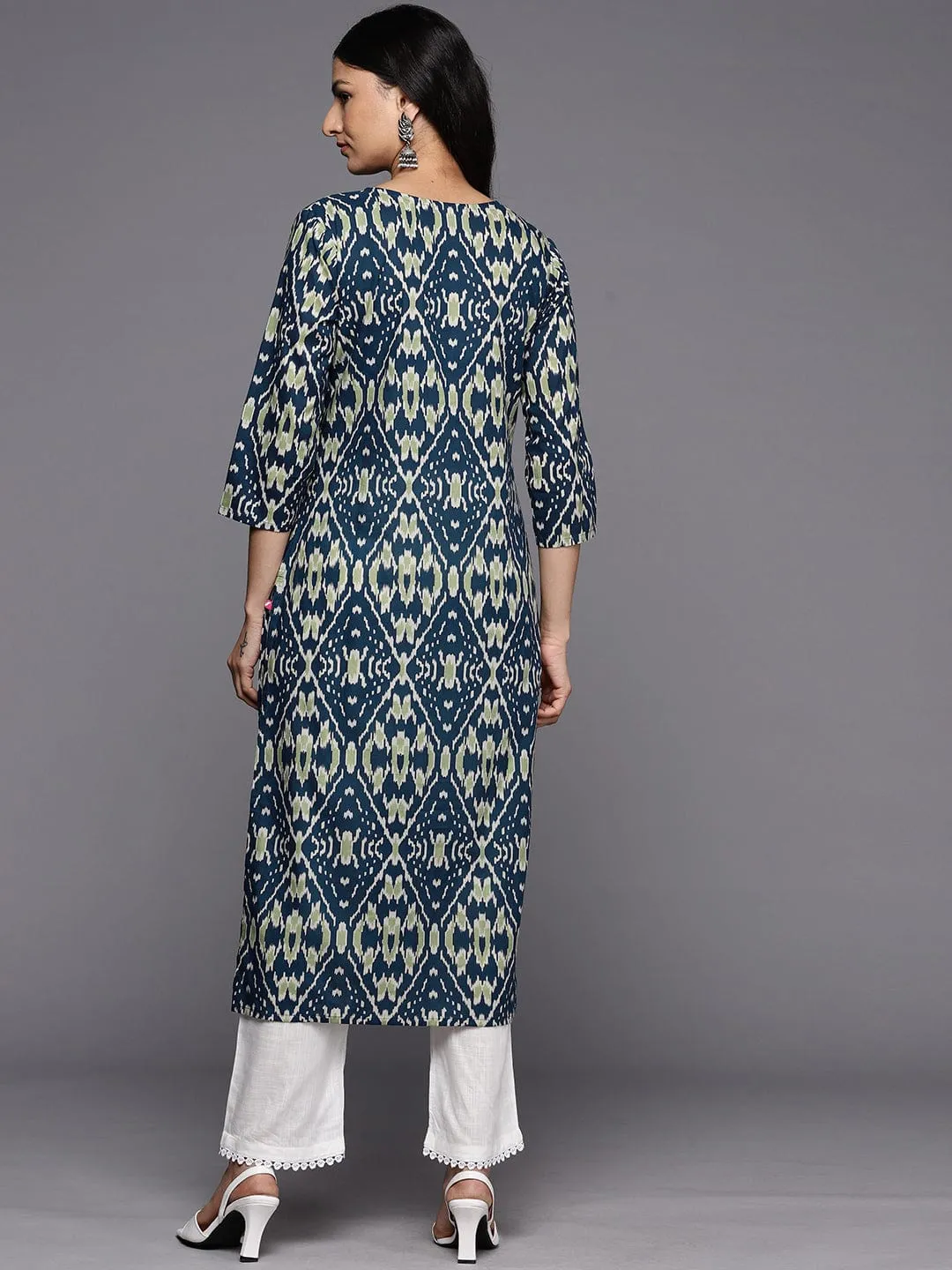 Varanga Printed Indigo Pure Cotton Kurta