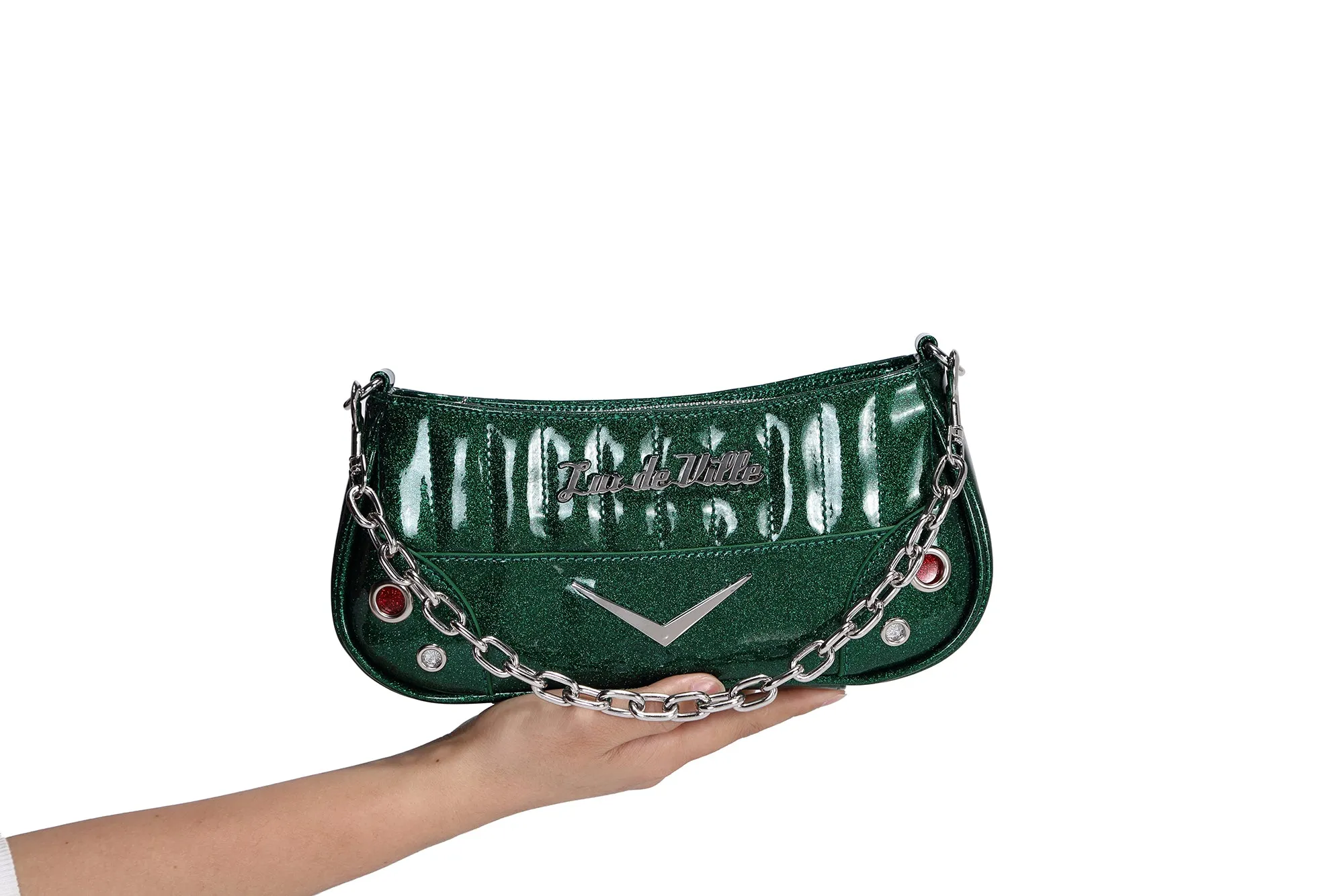 Venus Green Sparkle Hotrod Tiny Tote