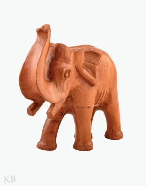 Walnut Wood Trunk Up Elephant