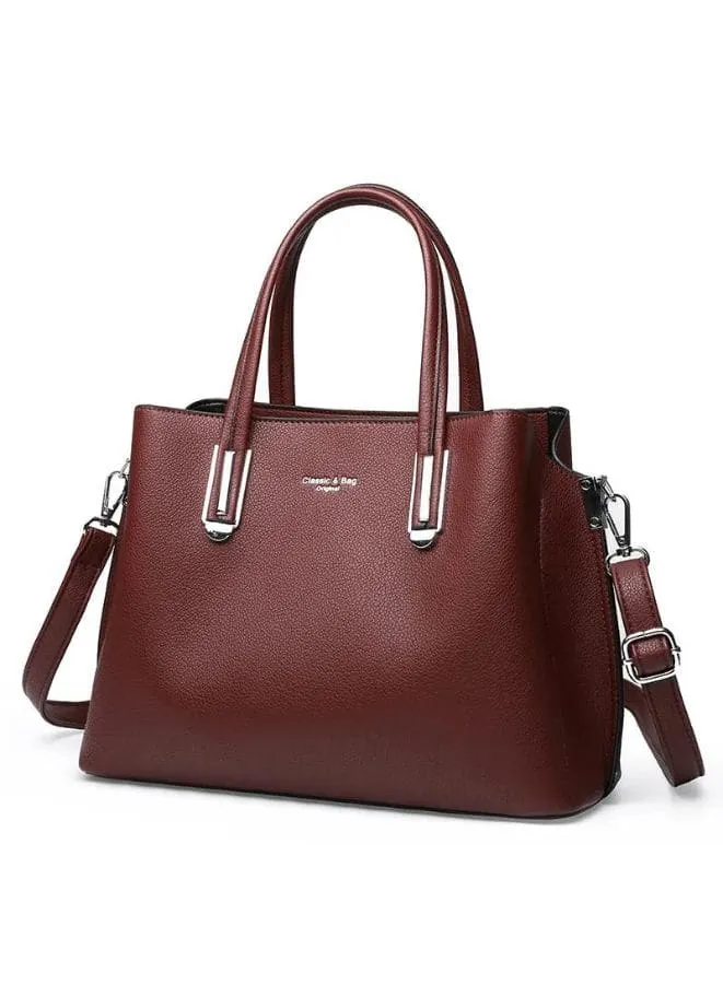 Waterproof Leather Shoulder Bag with detachable shoulder strap