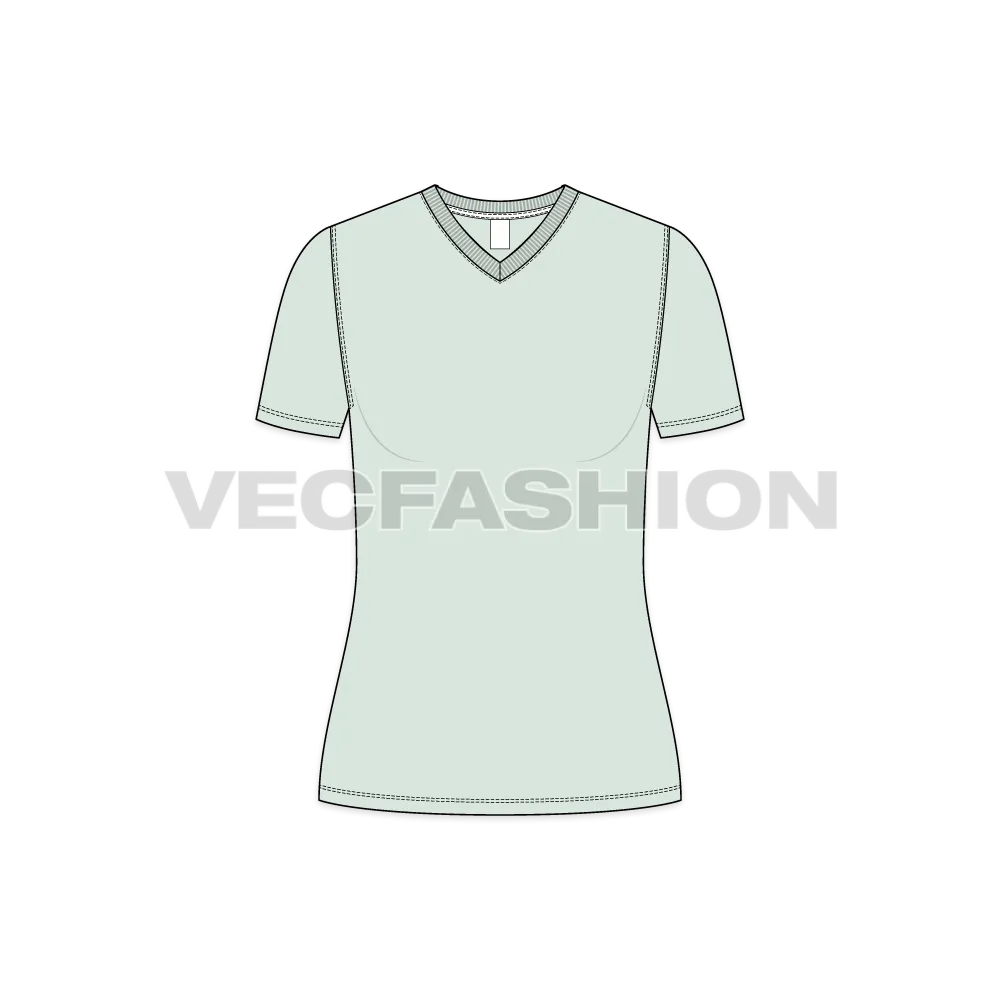 Women's Basic V-neck T-shirt